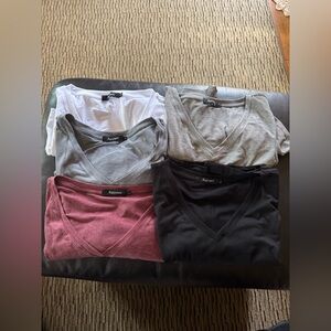 Set of 5 Automet Vneck Tshirts - Size L